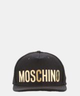 Gorra Moschino con logo galvanizado en dorado