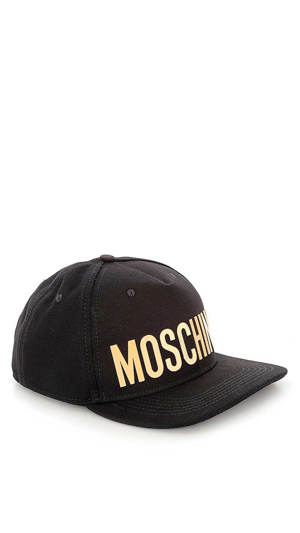 Gorra Moschino con logo galvanizado en dorado