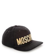 Gorra Moschino con logo galvanizado en dorado