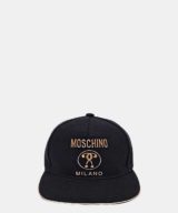 Gorra Moschino Double Question Mark en relieve dorado