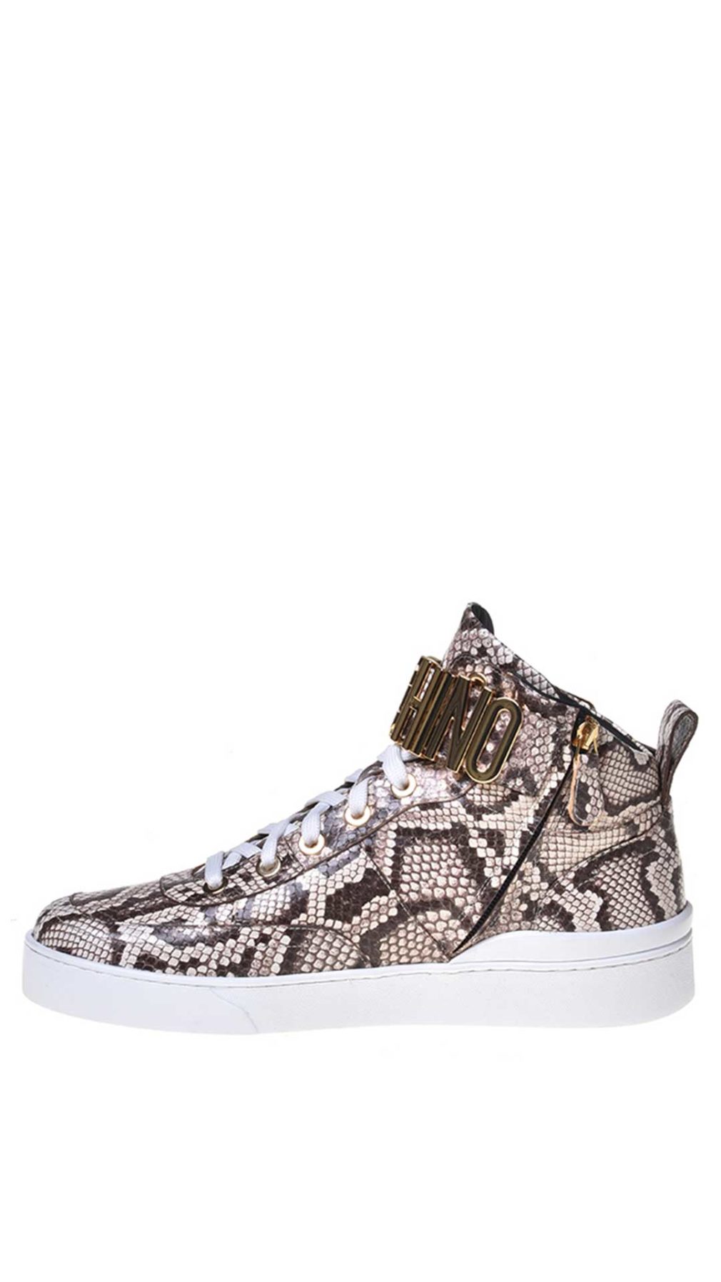 Deportiva Moschino efecto de piel de serpiente