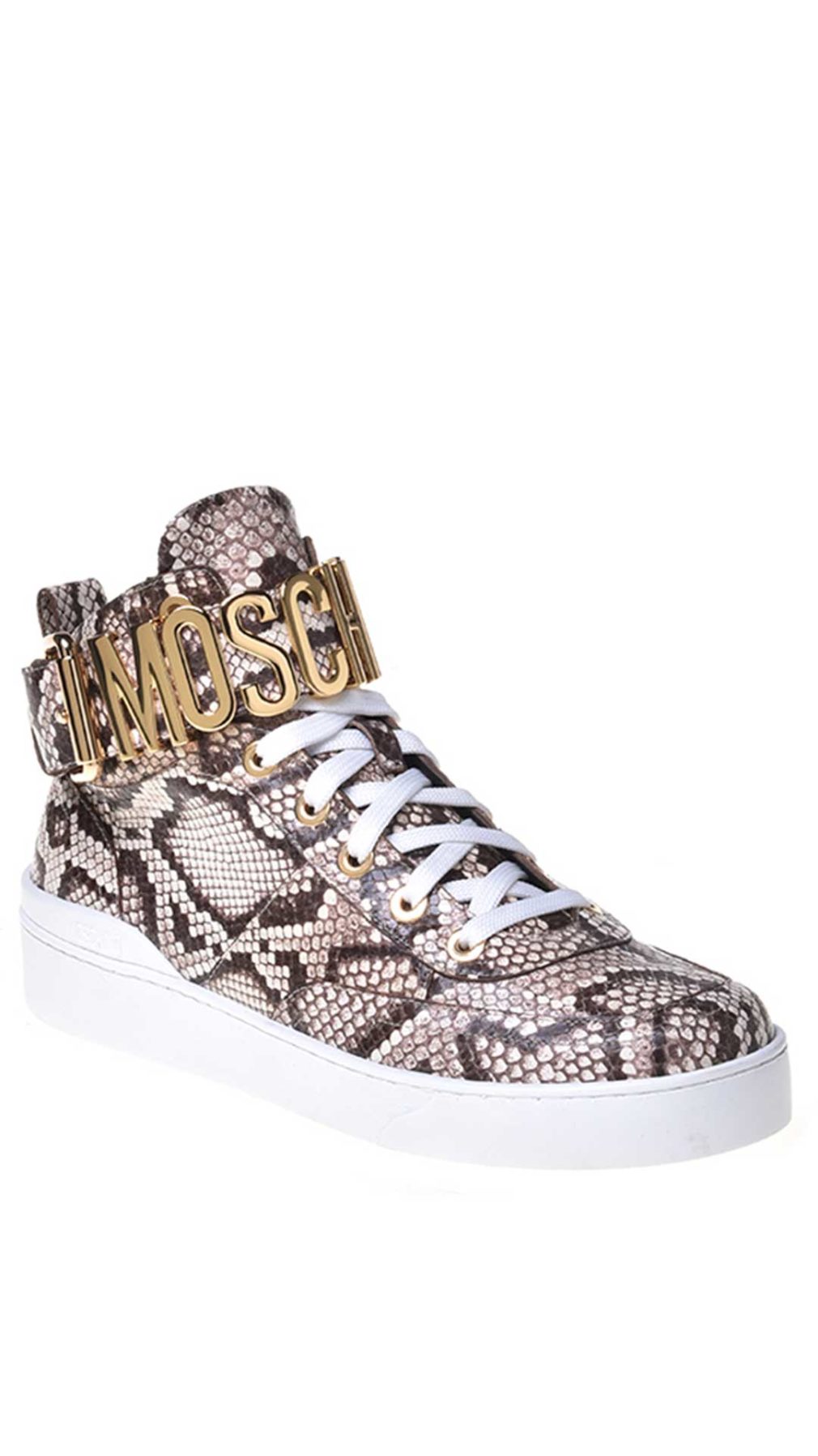 Deportiva Moschino efecto de piel de serpiente