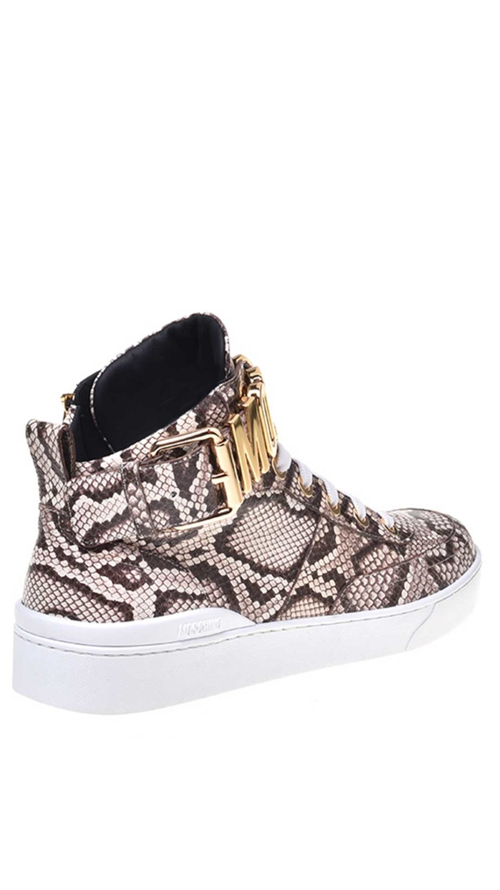 Deportiva Moschino efecto de piel de serpiente