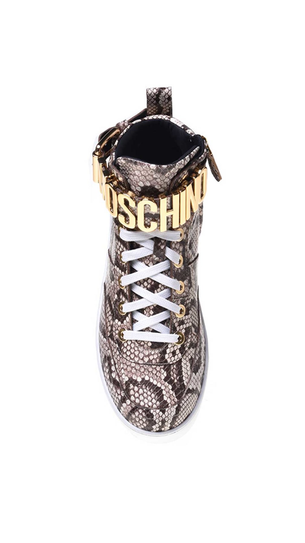 Deportiva Moschino efecto de piel de serpiente
