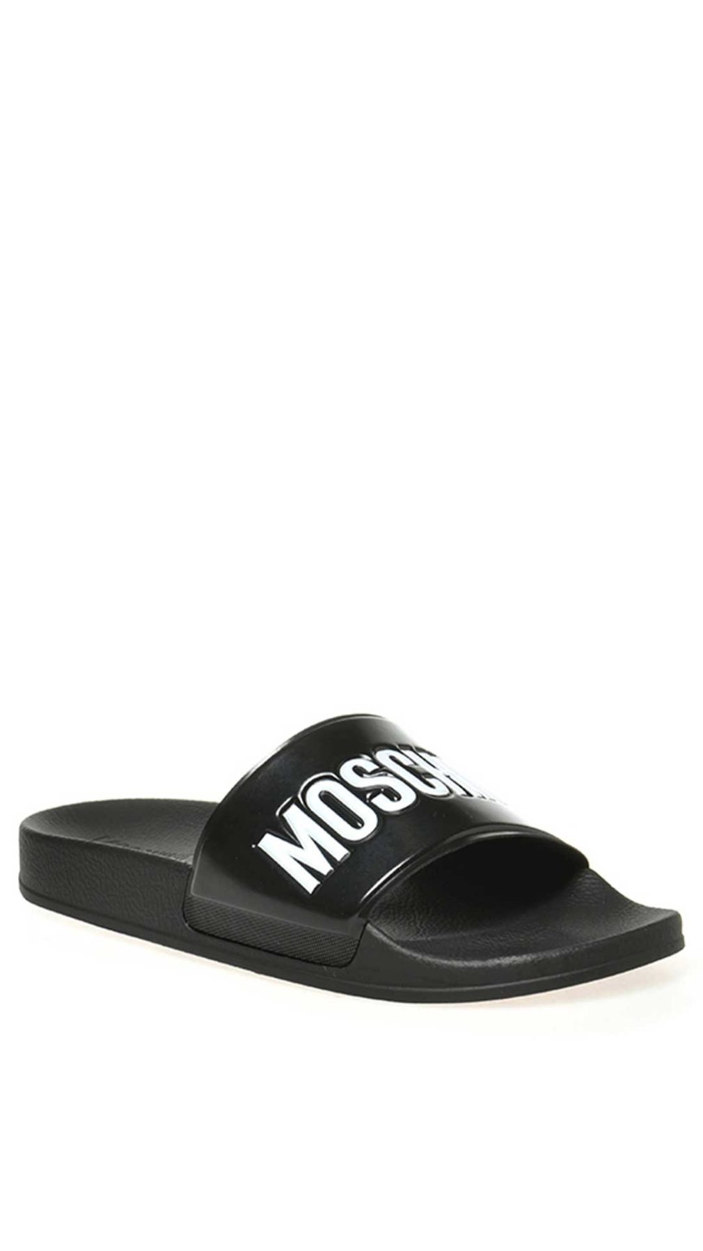 Chancla Moschino con logotipo en relieve