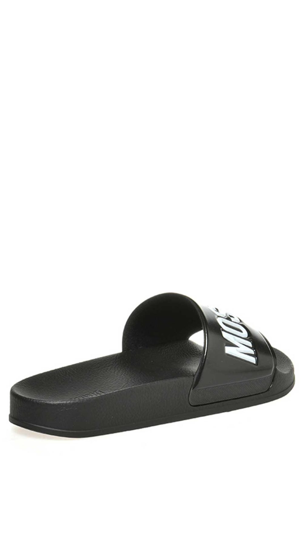 Chancla Moschino con logotipo en relieve