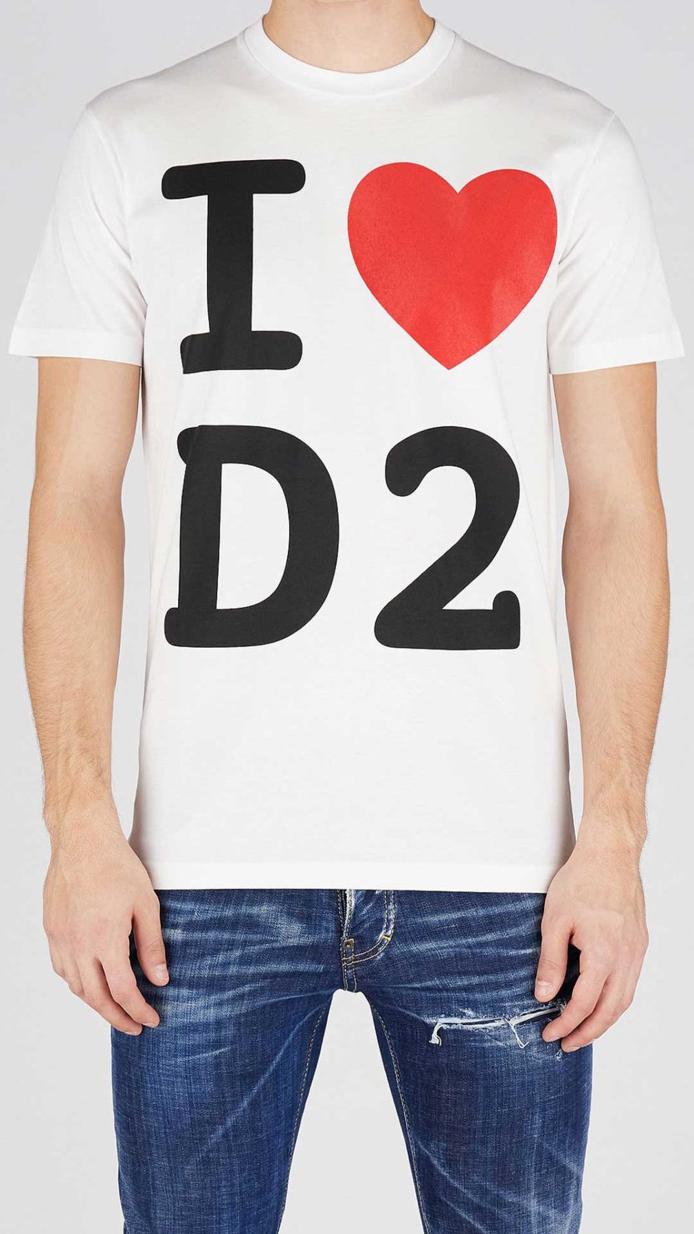 Camiseta Dsquared2 estampado grafico Ilove D2