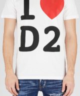Camiseta Dsquared2 estampado grafico Ilove D2
