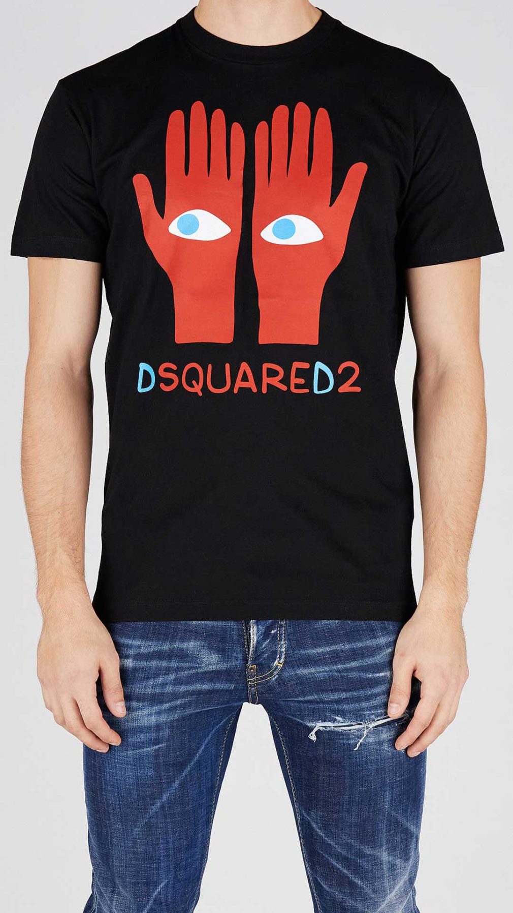 Camiseta Dsquared2 con estampado grafico de manos