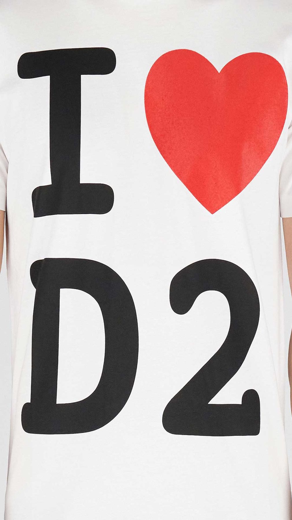 Camiseta Dsquared2 estampado grafico Ilove D2
