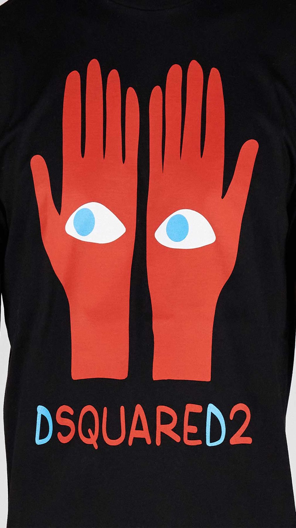 Camiseta Dsquared2 con estampado grafico de manos