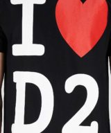 Camiseta Dsquared2 con estampado grafico Ilove D2