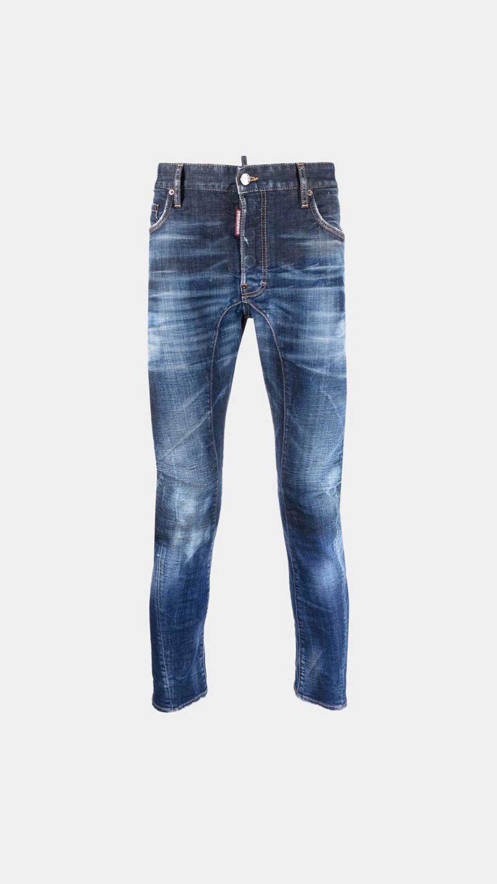 Jeans Tedy Biker Dsquared2 con texto en la parte izquierda de la pierna
