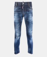 Jeans Tedy Biker Dsquared2 con texto en la parte izquierda de la pierna