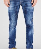 Jeans Tedy Biker Dsquared2 con texto en la parte izquierda de la pierna