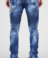Jeans Tedy Biker Dsquared2 con texto en la parte izquierda de la pierna