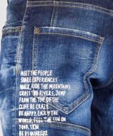 Jeans Tedy Biker Dsquared2 con texto en la parte izquierda de la pierna