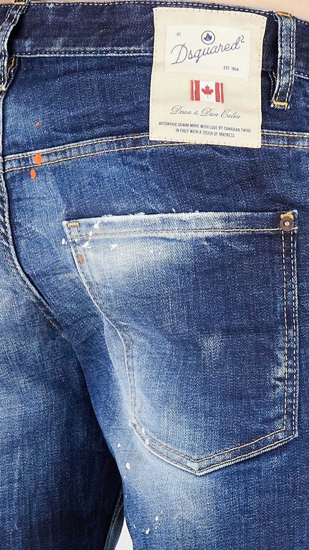 Jeans Skater Dsquared2 con manchas de pintura