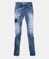 Jeans Super Twinky Dsquared2 efecto envejecido con manchas de pintura
