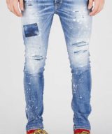 Jeans Super Twinky Dsquared2 efecto envejecido con manchas de pintura