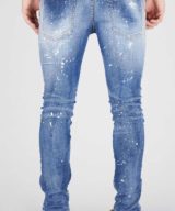 Jeans Super Twinky Dsquared2 efecto envejecido con manchas de pintura