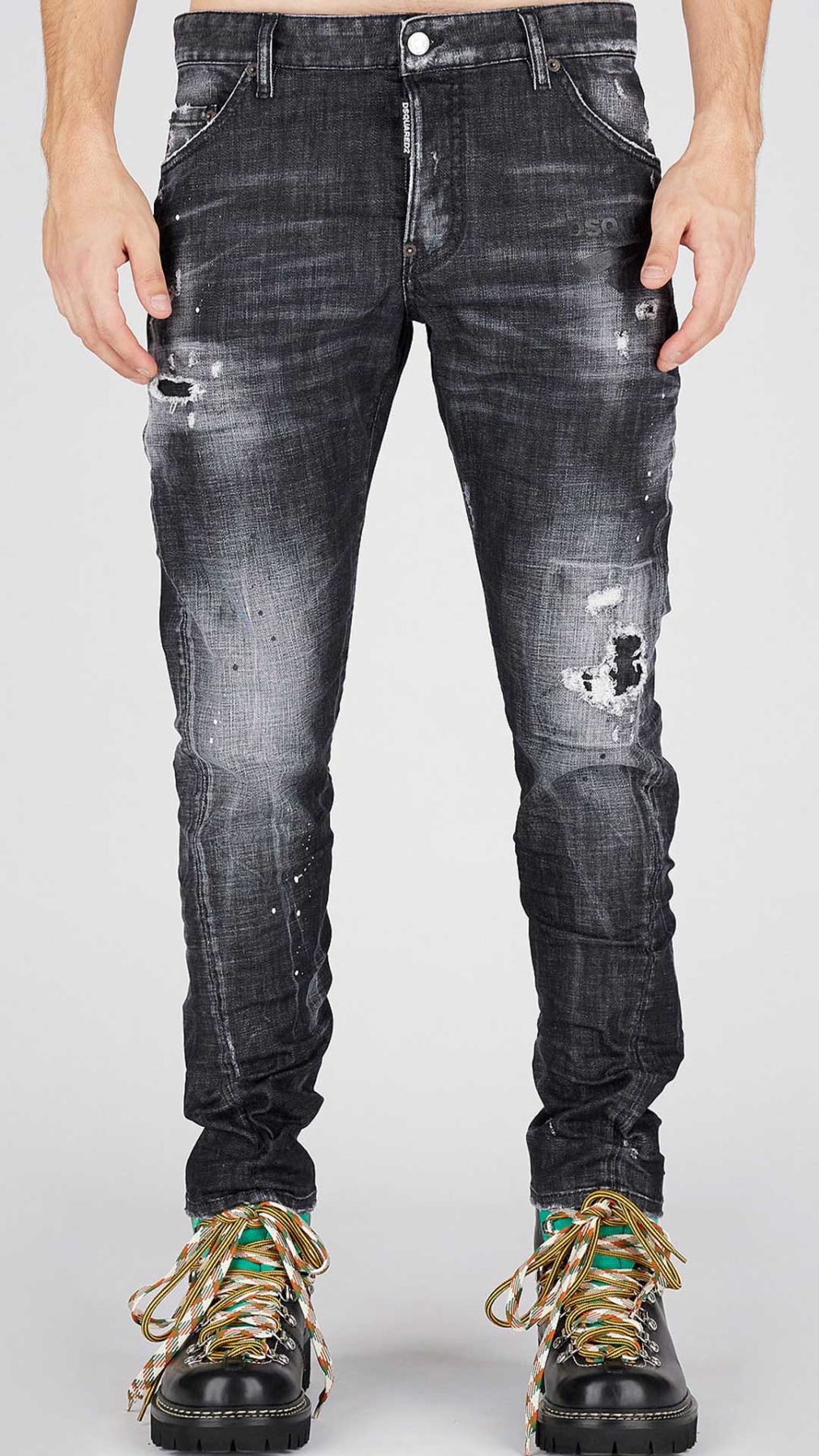 Jeans Sexy Twist Dsquared2 con logotipo engomado lado izquierdo