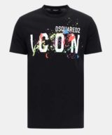 Camiseta Dsquared2 Icon con efecto manchas de pintura