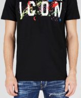 Camiseta Dsquared2 Icon con efecto manchas de pintura