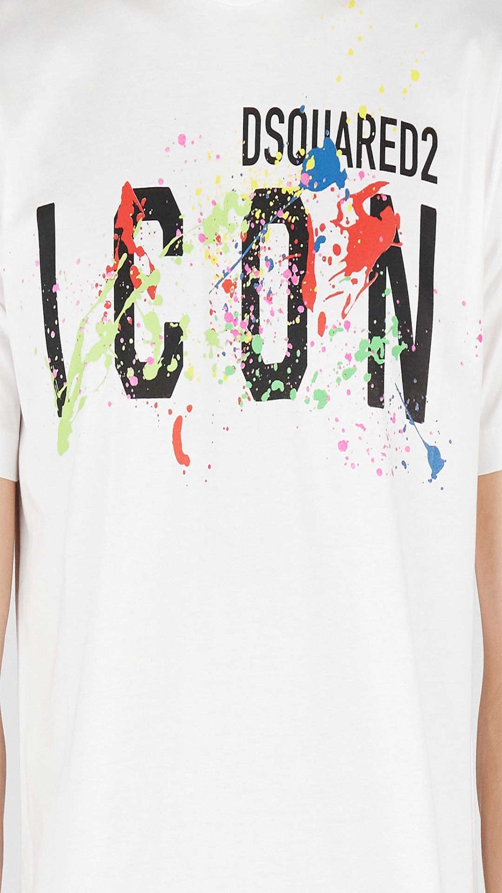 Camiseta Dsquared2 Icon con manchas efecto pintura