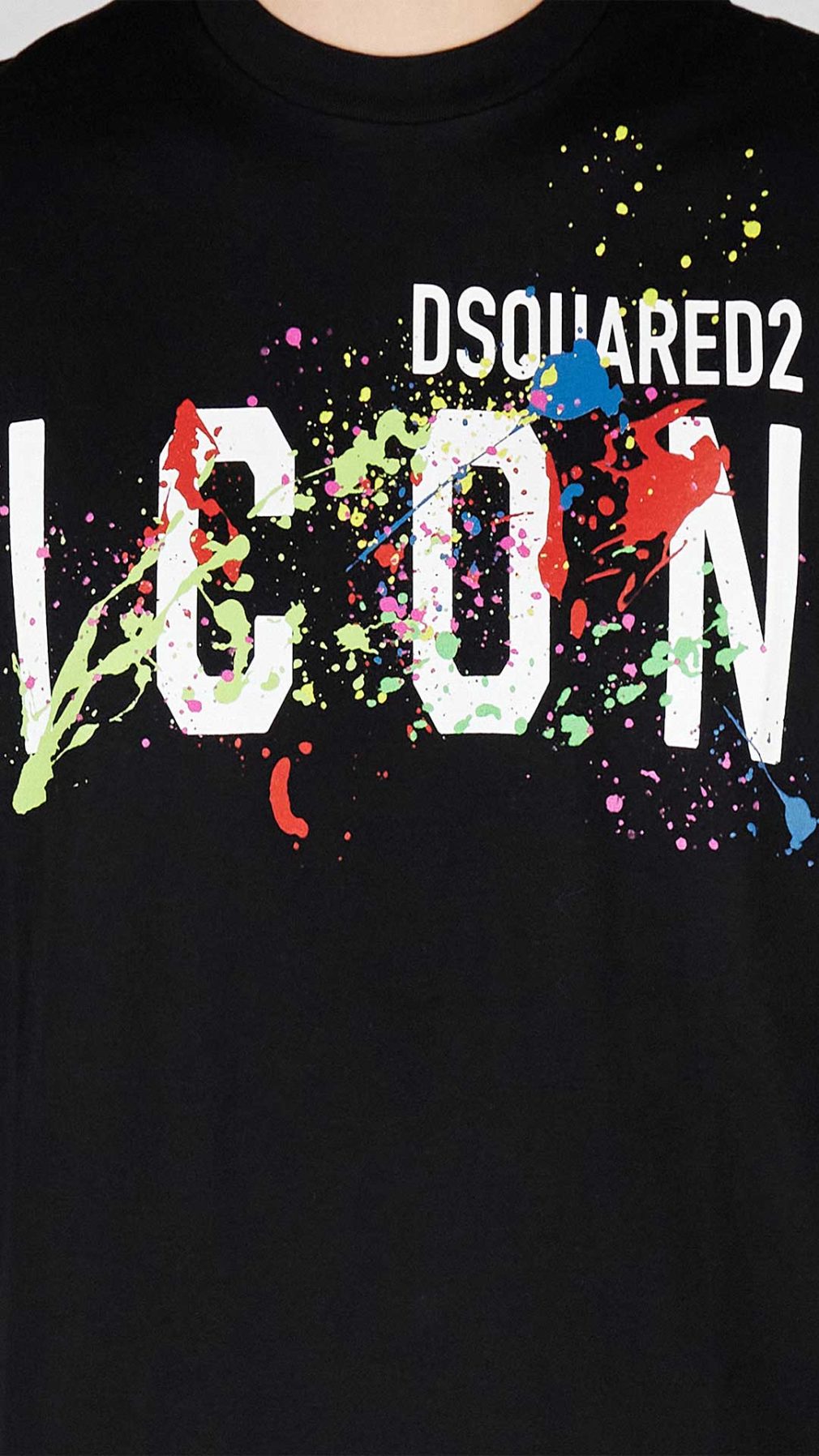 Camiseta Dsquared2 Icon con efecto manchas de pintura
