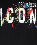 Camiseta Dsquared2 Icon con efecto manchas de pintura
