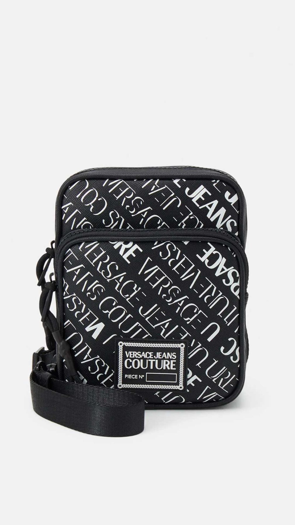 Bolso pequeño Versace Jeans Couture con logotipo estampado en toda la pieza