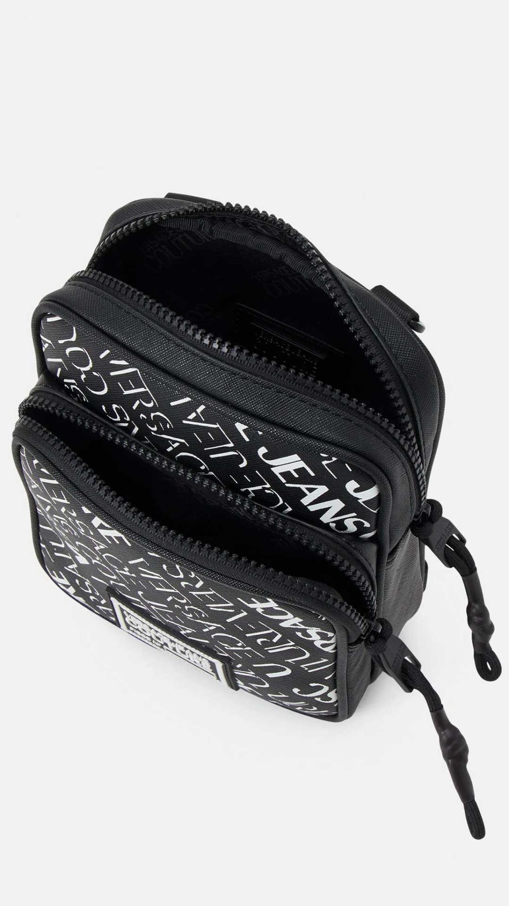 Bolso pequeño Versace Jeans Couture con logotipo estampado en toda la pieza