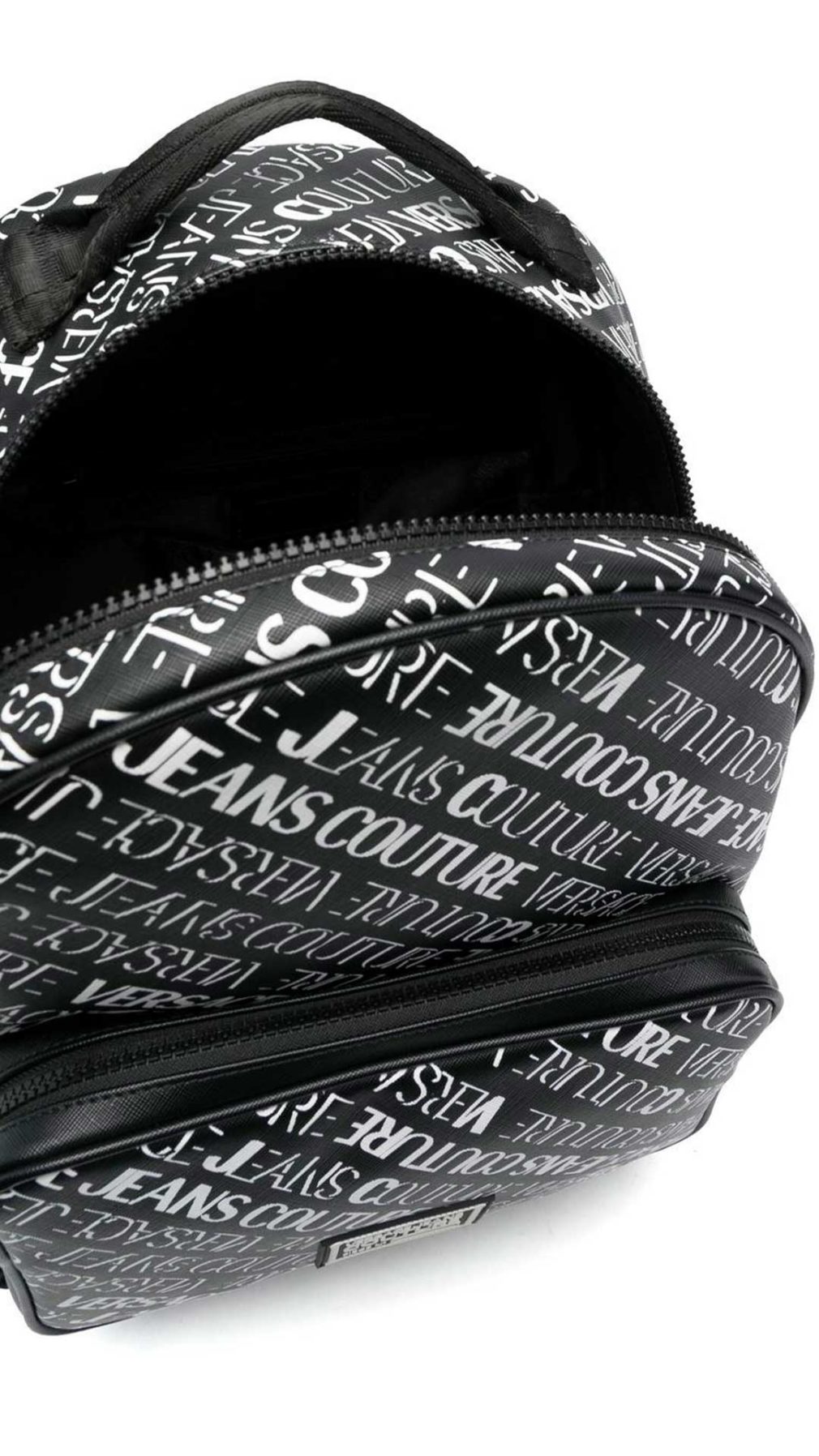 Mochila Versace Jeans Couture con logotipo estampado en toda la pieza