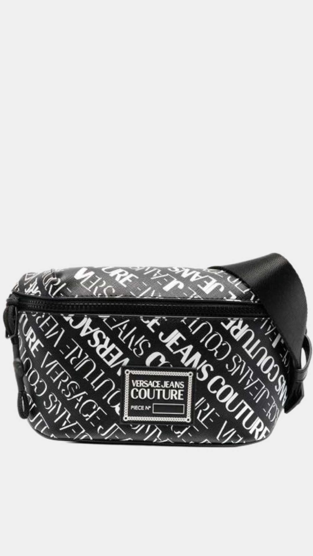 Riñonera Versace Jeans Couture con logotipo estampado en toda la pieza