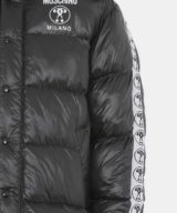 Chaqueta Moschino acolchada con bandas en mangas con logotipo