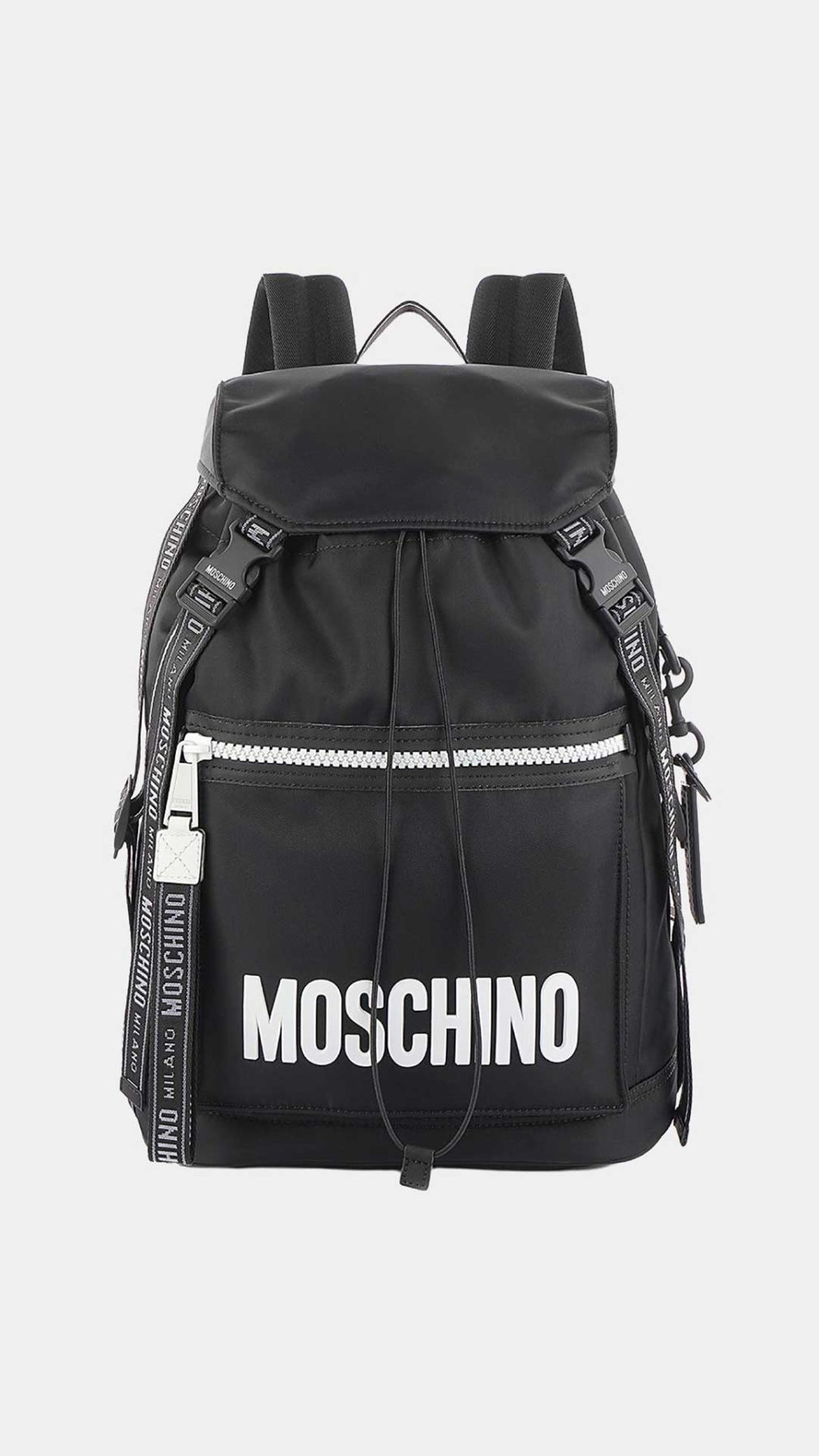 Mochila Moschino con logotipo en relieve