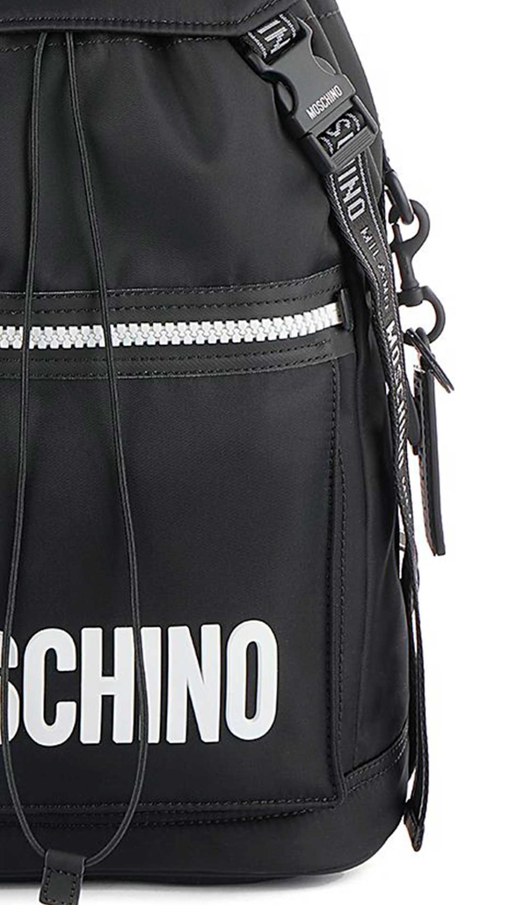 Mochila Moschino con logotipo en relieve