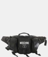 Riñonera Moschino con múltiples bolsillos y logo