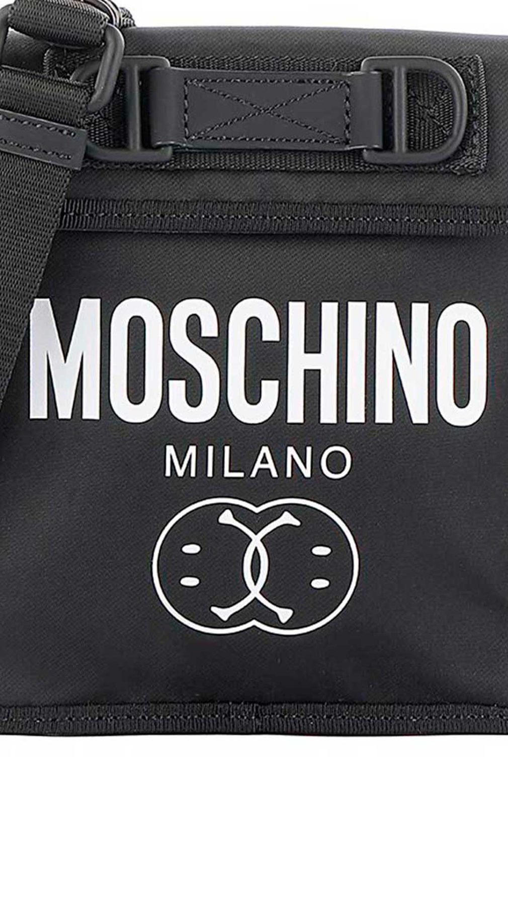 Messenger pequeño Moschino con estampado del logo