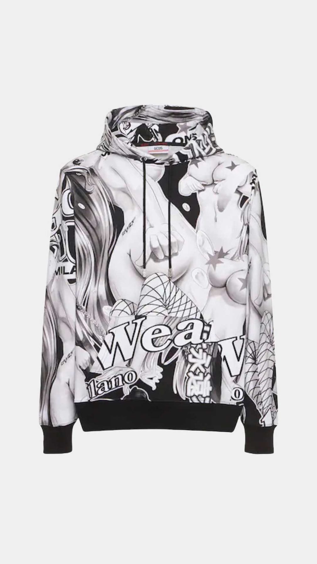 Sudadera GCDS con estampado en toda la pieza