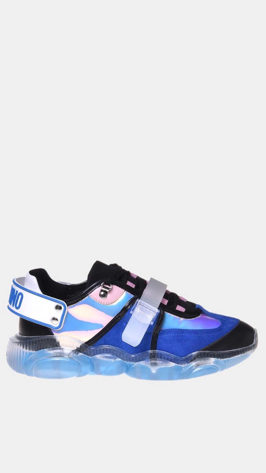 Deportiva  Moschino Teddy Bear con paneles holograma