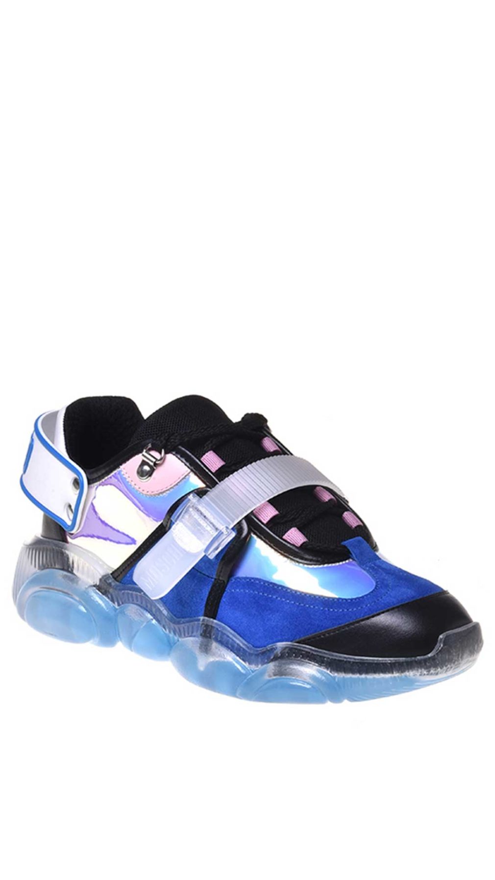 Deportiva  Moschino Teddy Bear con paneles holograma