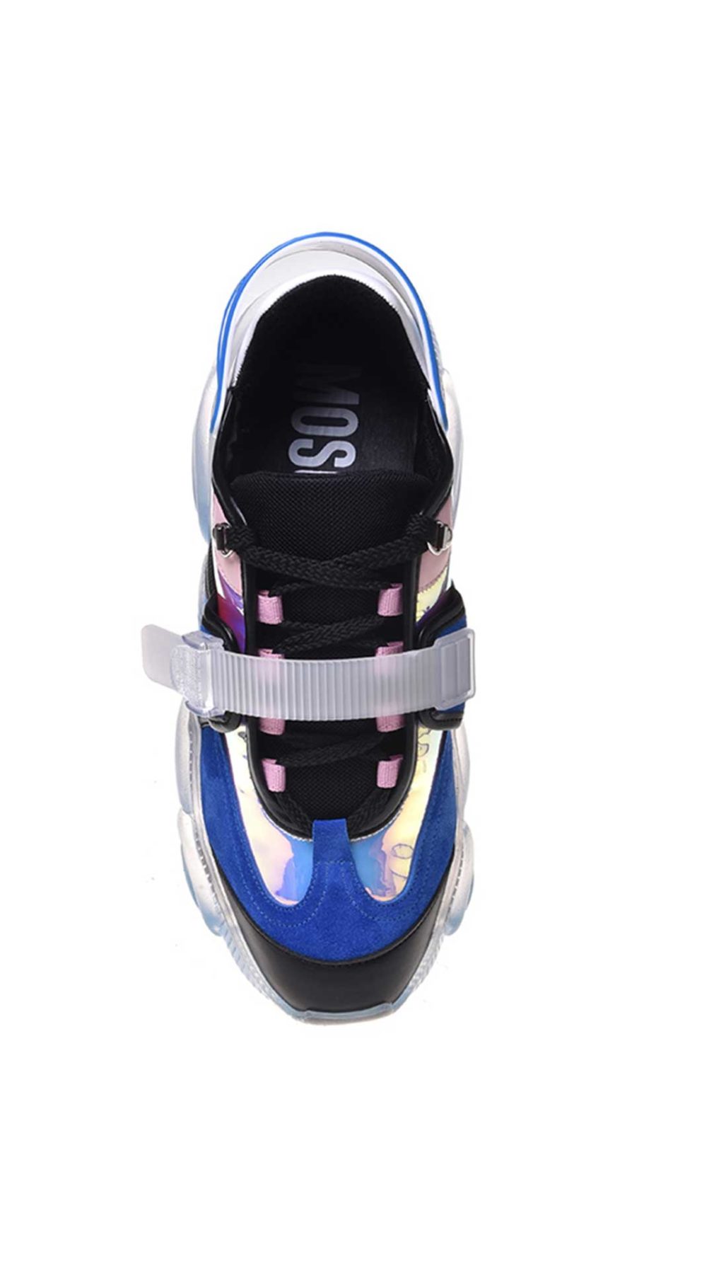 Deportiva  Moschino Teddy Bear con paneles holograma