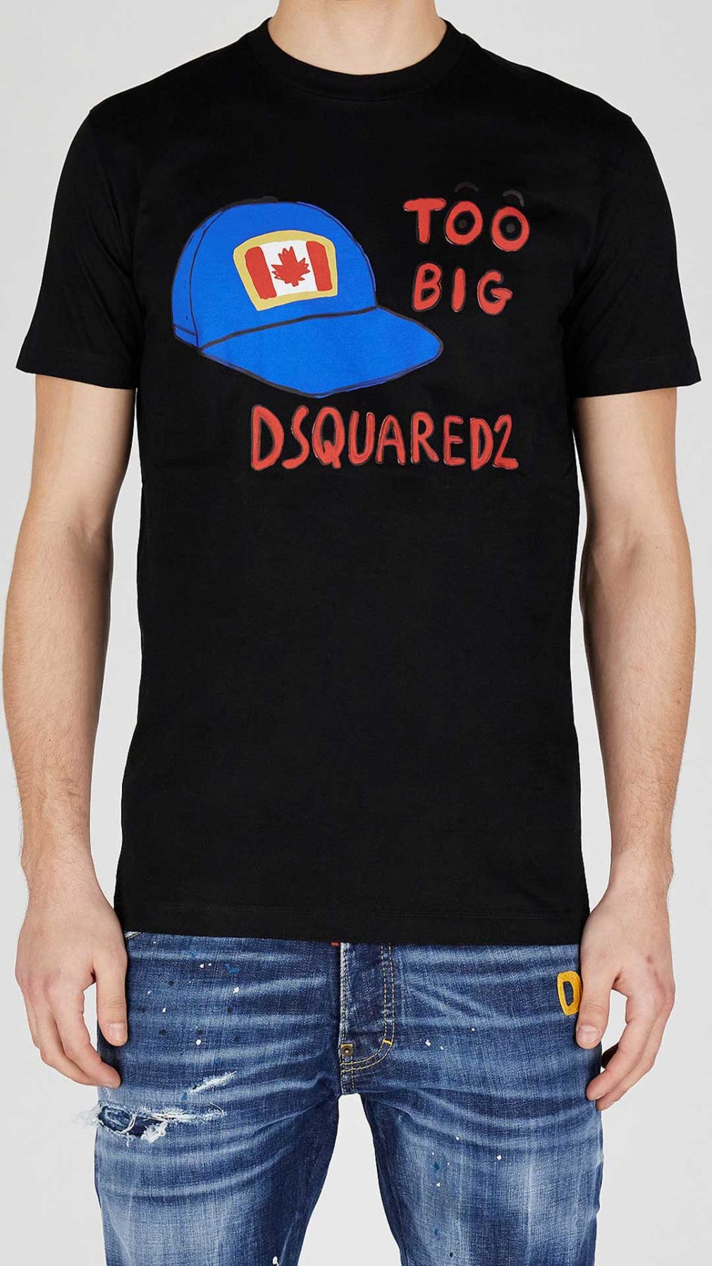 Camiseta Dsquared2 con estampado de la gorra icónica de la marca