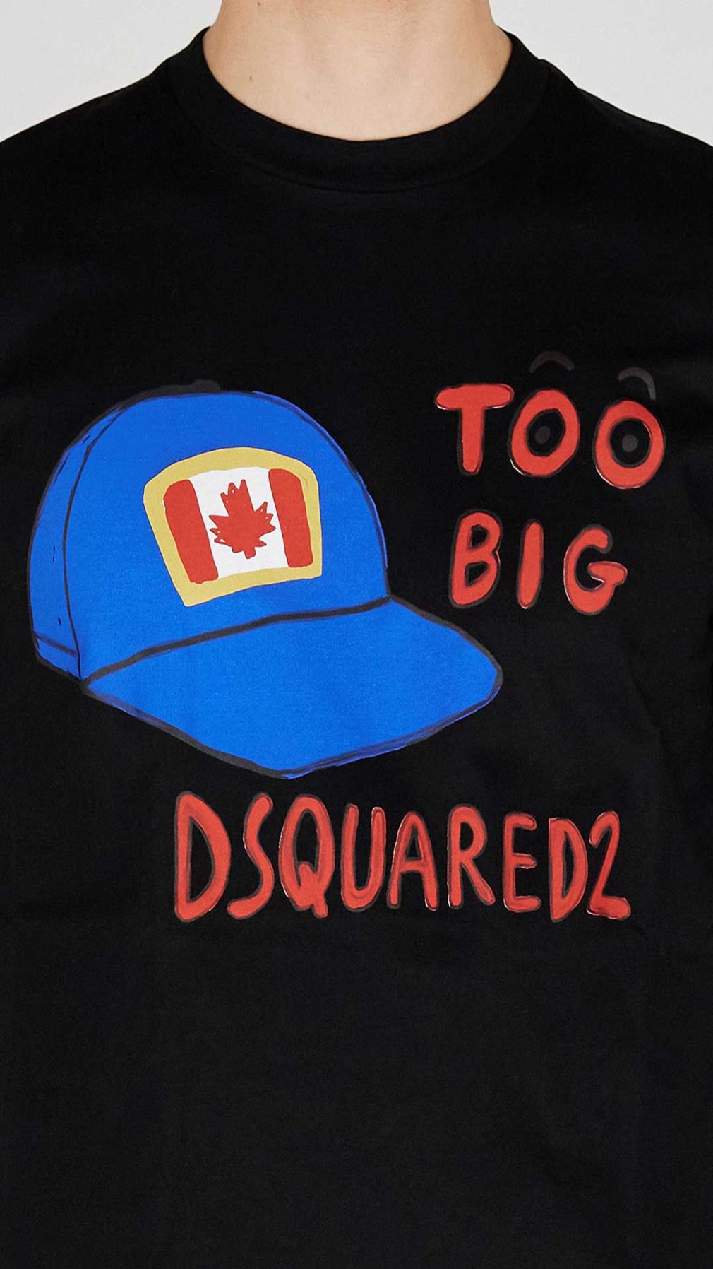Camiseta Dsquared2 con estampado de la gorra icónica de la marca