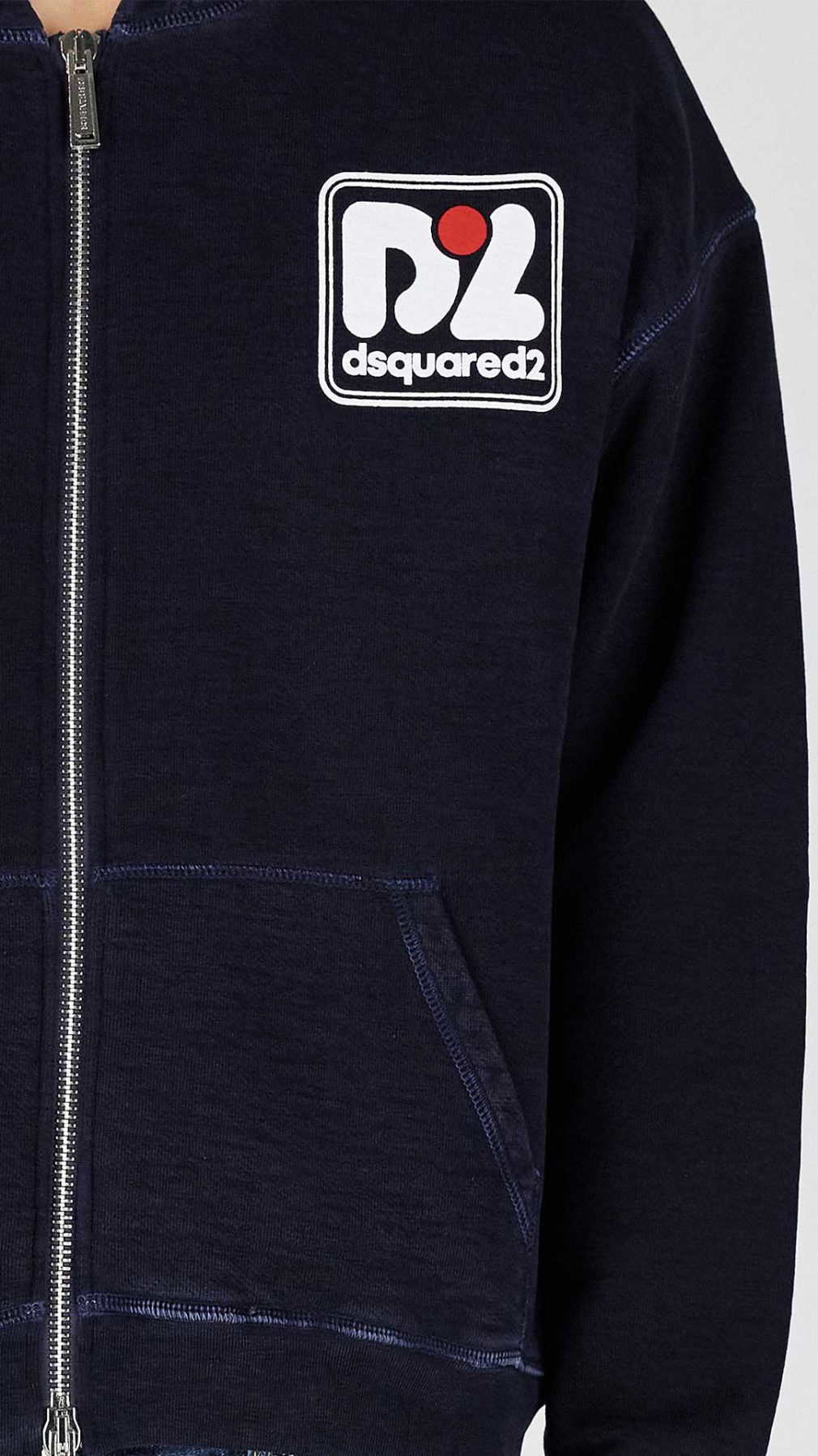 Chaqueta deportiva Dsquared2 con capucha con logo estampado