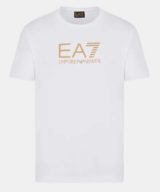Camiseta EA7 Emporio Armani con logotipo en dorado