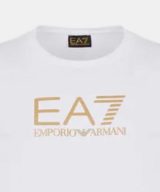 Camiseta EA7 Emporio Armani con logotipo en dorado