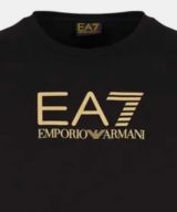 Camiseta EA7 Emporio Armani con logotipo en dorado